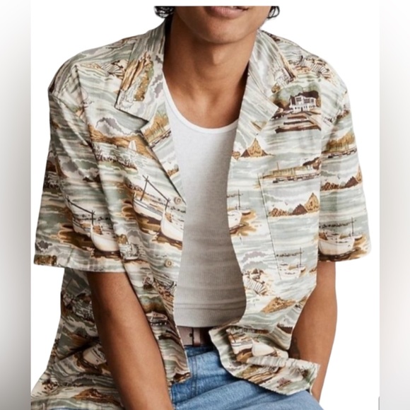 Madewell 3XL sail boats preowned button up - Picture 3 of 3